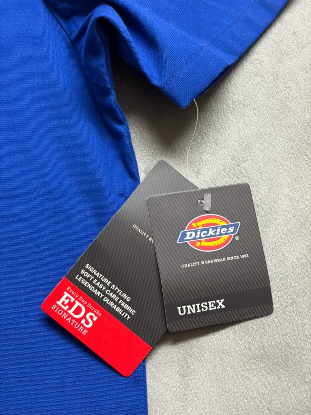 Dickies EDS Signature Scrub Top Unisex Small Blue V Neck Medical Hospital Clinic - Picture 7 of 12